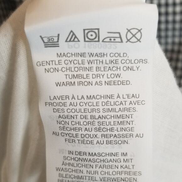 J. Crew Women's Edie Black White Micro Check Gingham Ruffle Shift Dress Size 12 - Picture 5 of 5